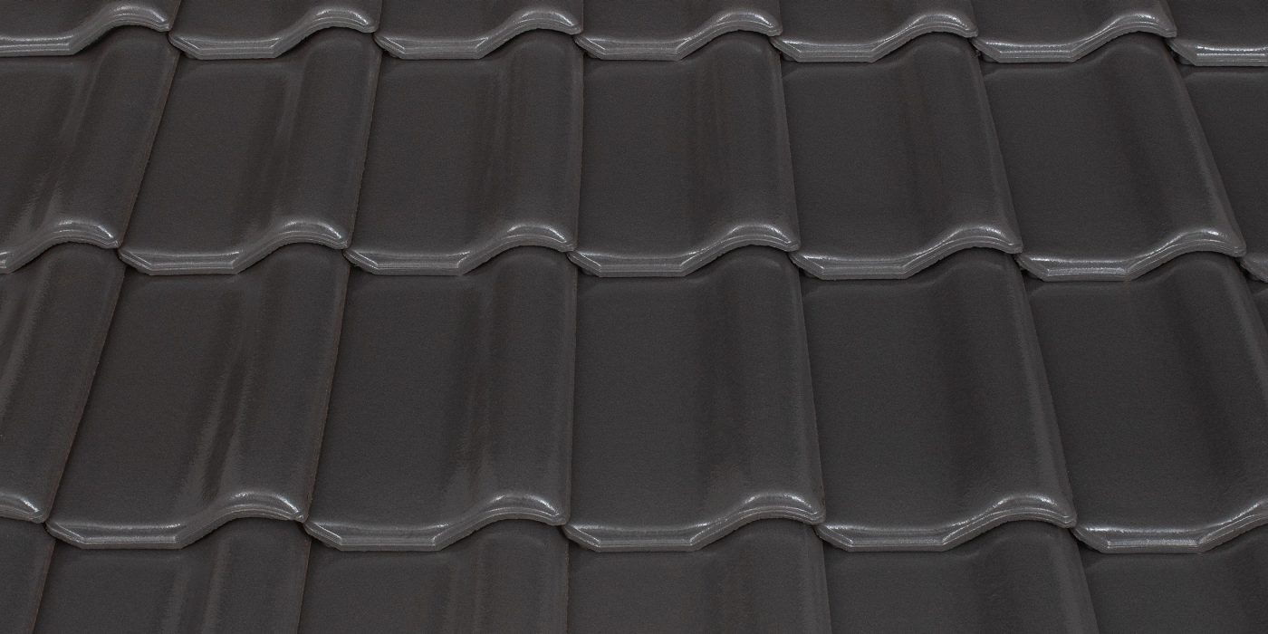 Surface image Tondach rooftile Sulm Verschiebeziegel engobe platinum, Flächenbild Tondach Sulm Verschiebeziegel Engobe Platin