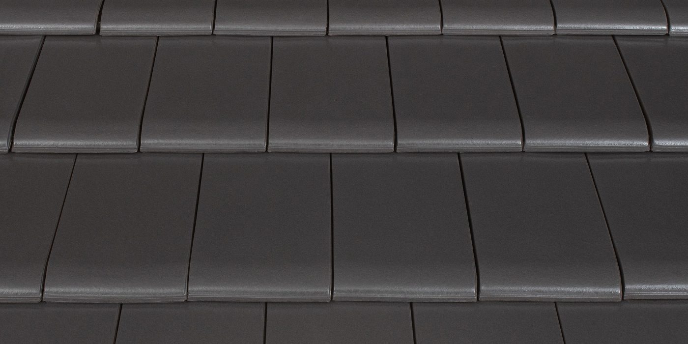 Surface image Tondach rooftile Figaro Deluxe engobe platinum, Flächenbild Tondach Figaro Deluxe Engobe Platin