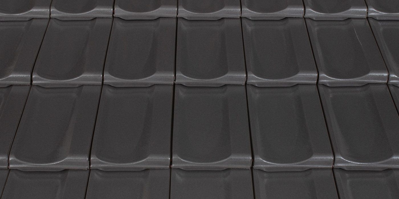 Surface image Tondach rooftile Mulde Verschiebeziegel engobe platinum, Flächenbild Tondach Mulde Verschiebeziegel Engobe Platin 