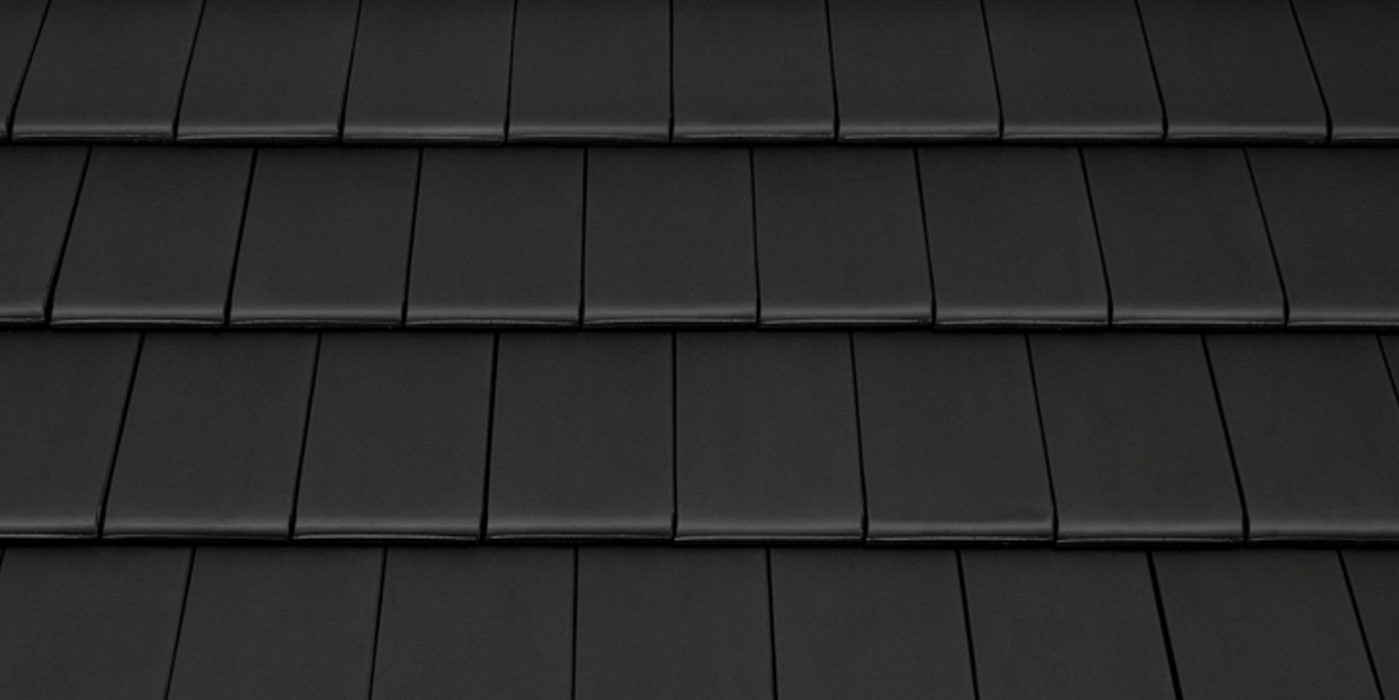 Surface image Tondach rooftile Figaro engobe anthracite black, Flächenbild Tondach Figaro Engobe Anhrazit Schwarz