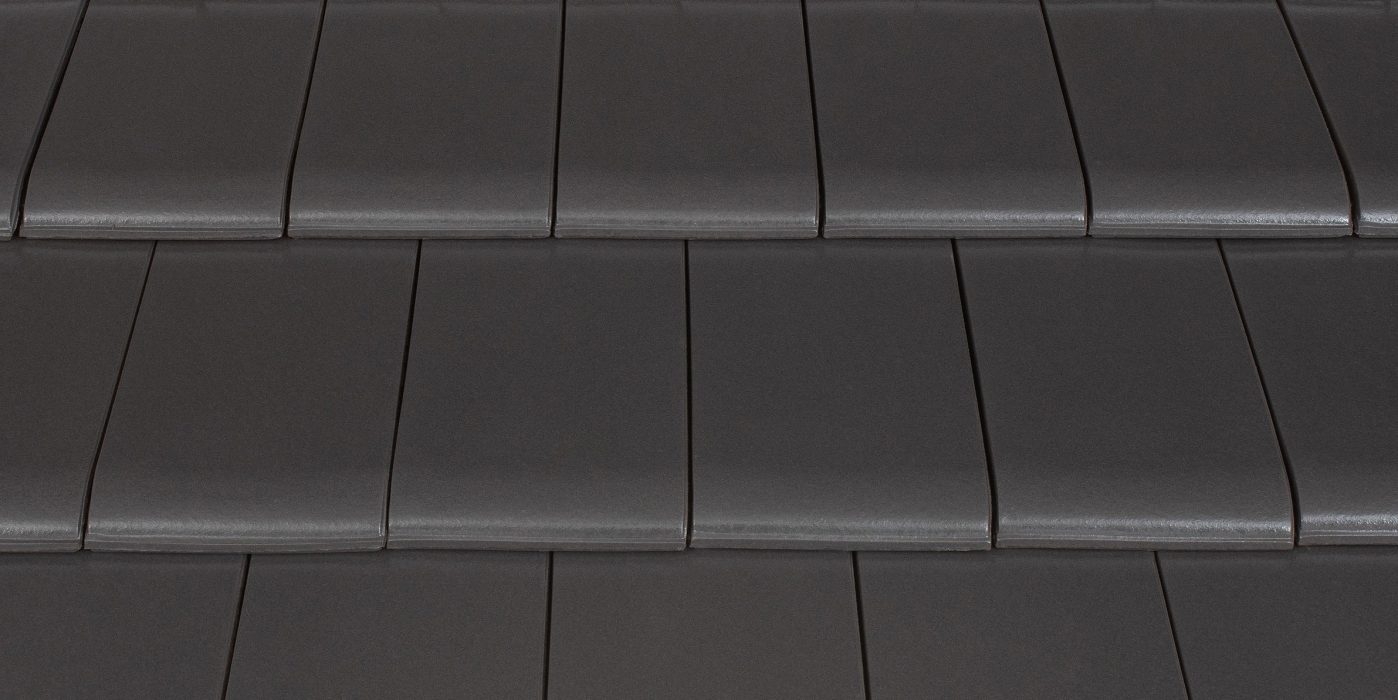 Surface image Tondach rooftile Figaro Deluxe engobe platinum, Flächenbild Tondach Figaro Deluxe Engobe Platin