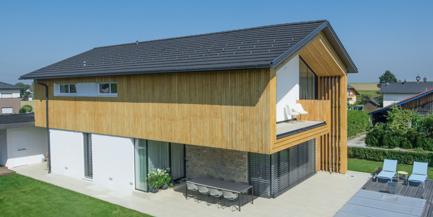 Einfamilienhaus Figaro Engobe anthrazit schwarz