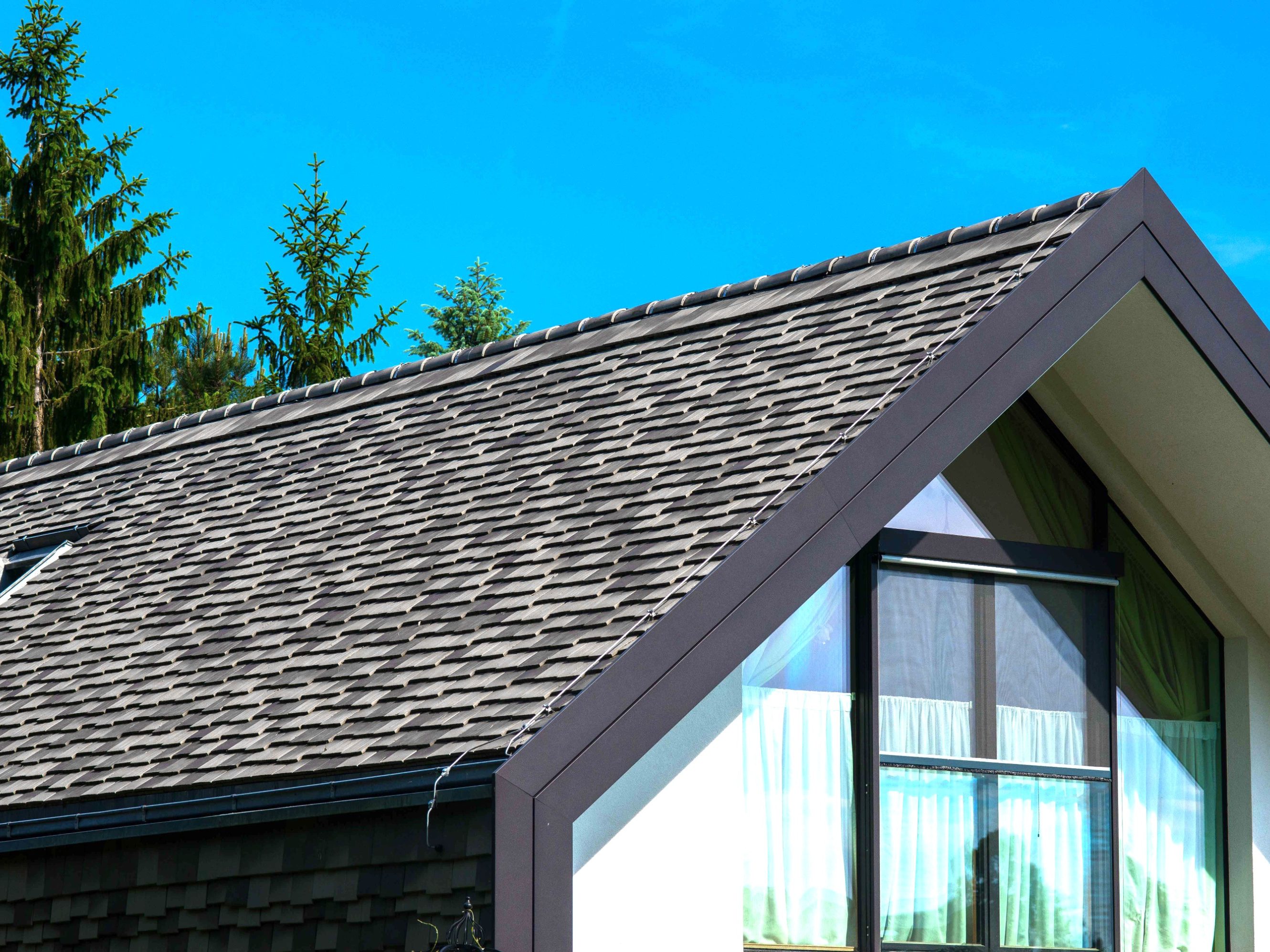 single family house in graz with tondach roof tiles vintage