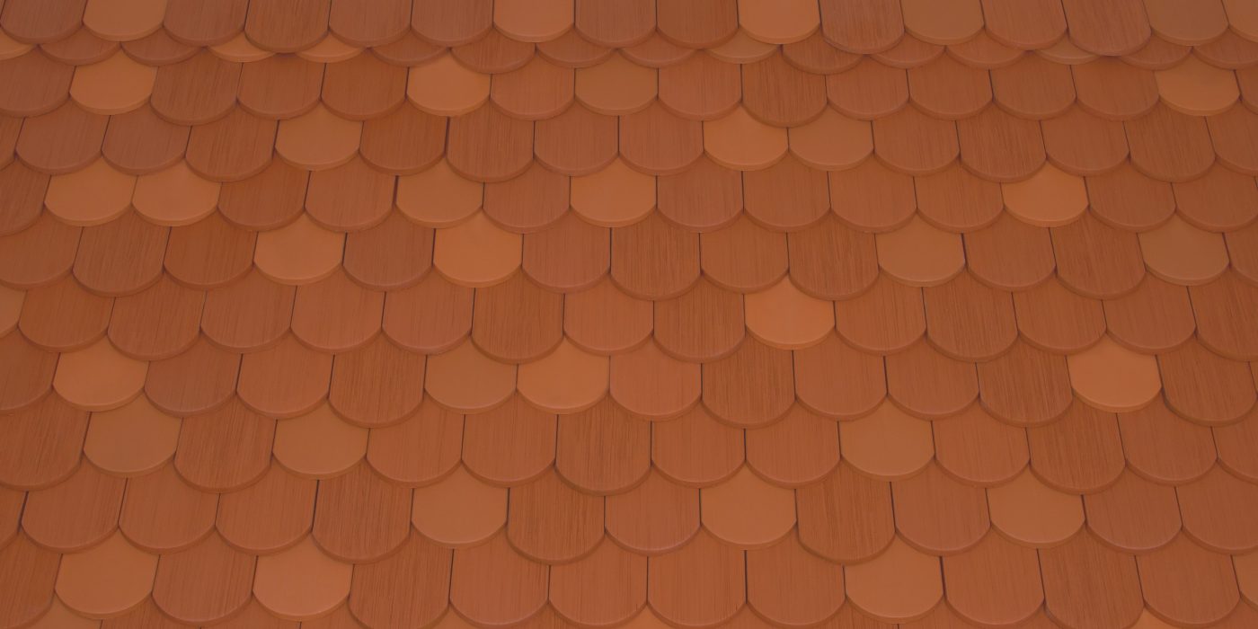 Surface image Tondach rooftile Altstadtpaket Biber natural red roughened, Flächenbild Tondach Altstadtpaket Naturrot aufgeraut