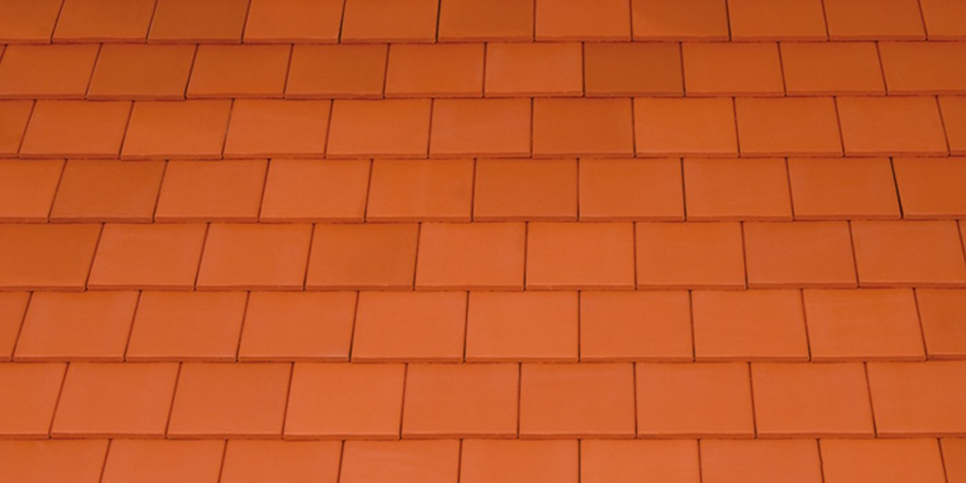 Surface image Tondach rooftile Tasche natural red, Flächenbild Tondach Tasche Naturrot