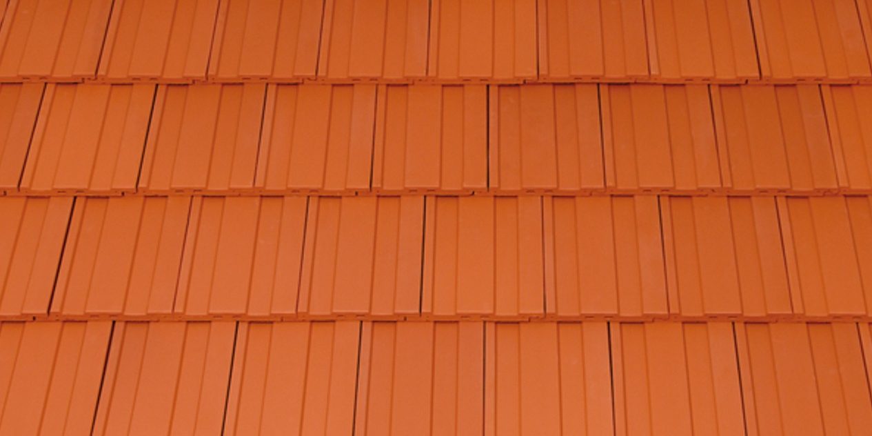 Surface image Tondach rooftile Steinbrück natural red, Flächenbild Tondach Steinbrück Naturrot  