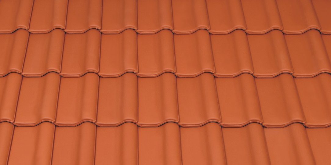 Surface image Tondach rooftile Sulm Verschiebeziegel natural red, Flächenbild Tondach Sulm Verschiebeziegel Naturrot