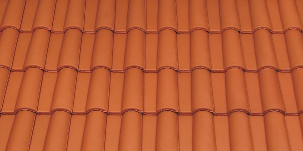 Surface image Tondach rooftile Mediteran Plus natural red, Flächenbild Tondach Mediteran Plus Naturrot  