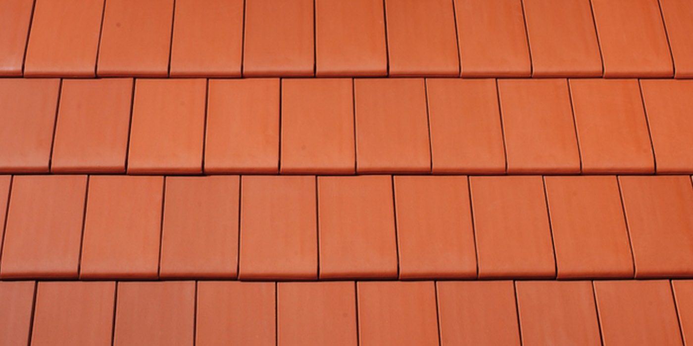 Surface image Tondach rooftile Figaro Deluxe natural red, Flächenbild Tondach Figaro Deluxe Naturrot