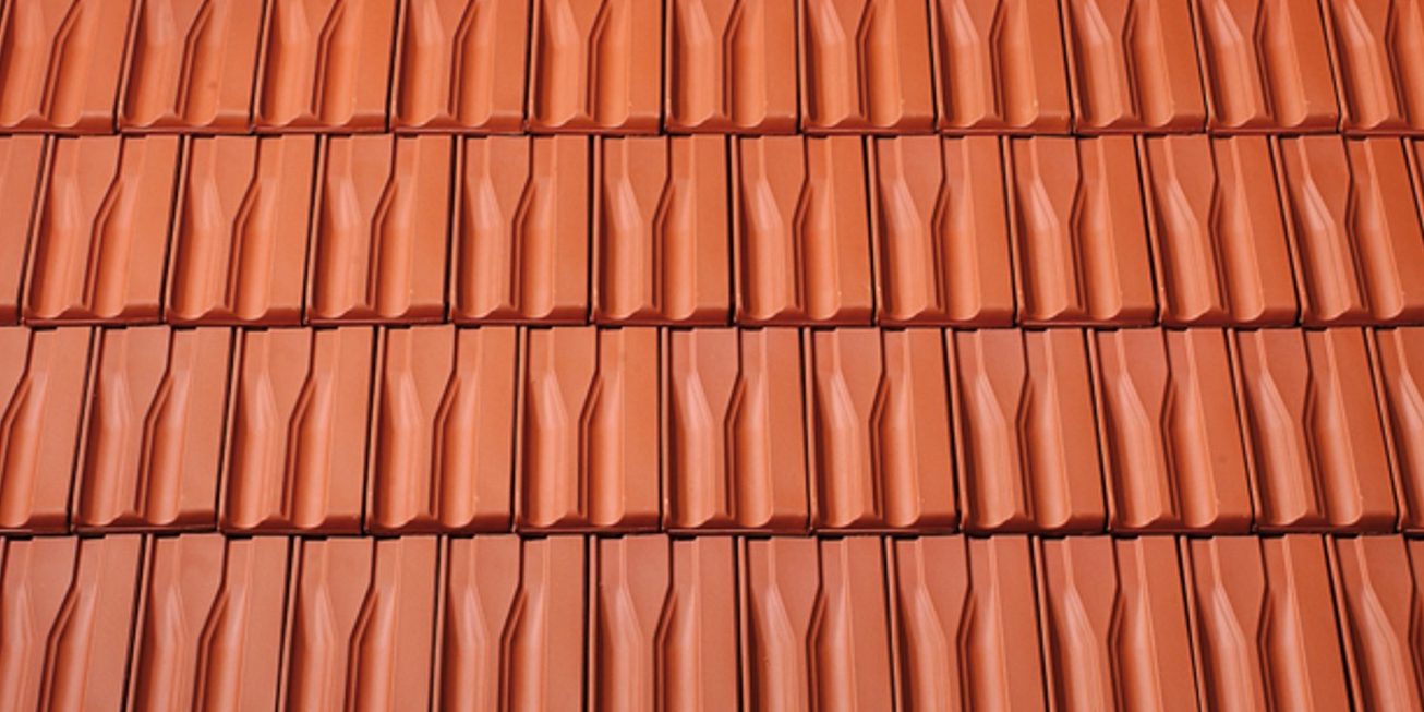 Surface image Tondach rooftile Landdach Verschiebeziegel natural red, Flächenbild Tondach Landdach Verschiebeziegel Naturrot
