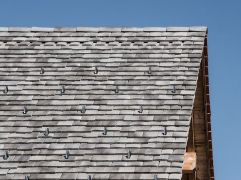 Single family house in Styria with Vintage white-grey-antic, ridgetile, Landhaus, Vintage weiß-grau-antik, Tasche eckig, Firstziegel