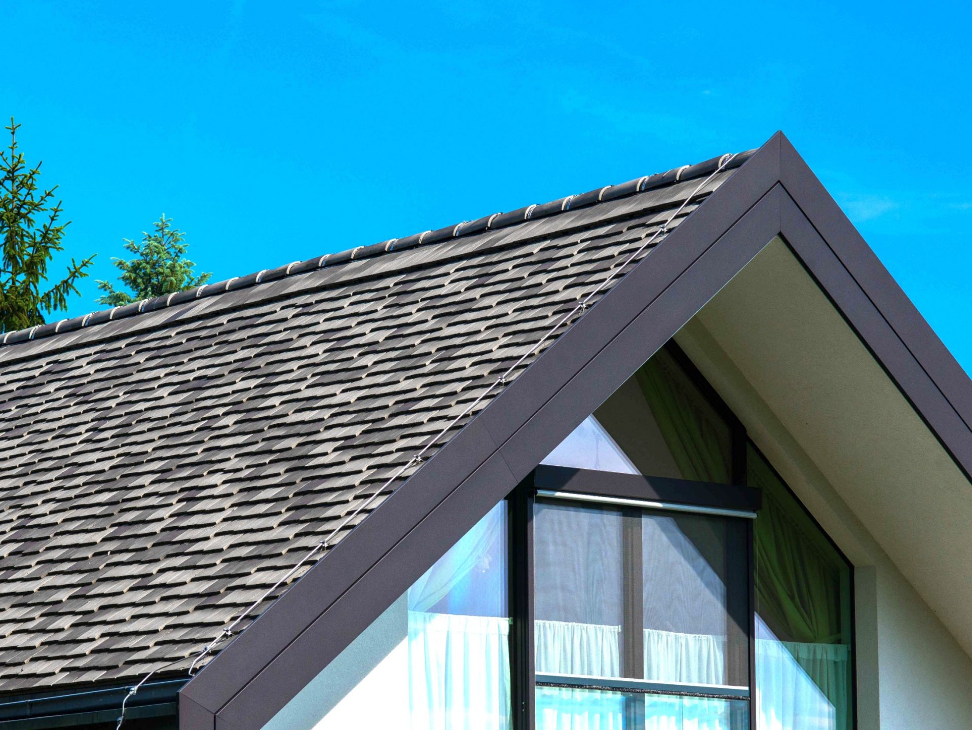 single family house in graz with tondach roof tiles vintage