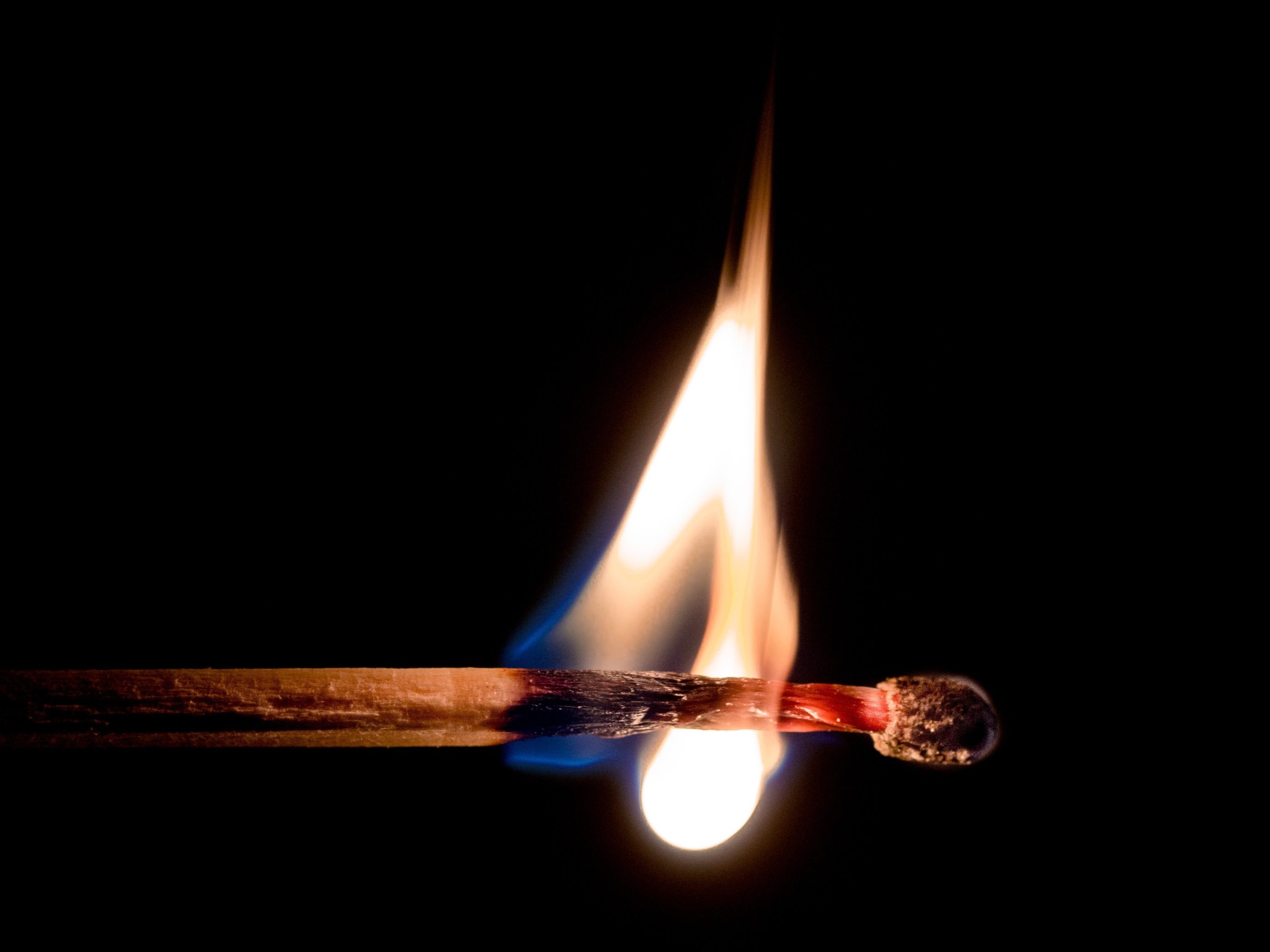 Match on fire