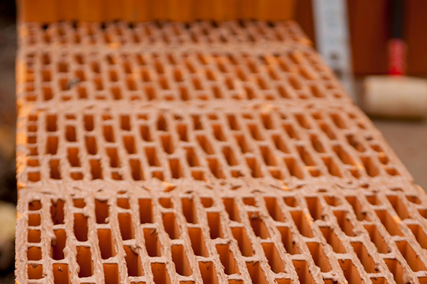 detail of mortar layer