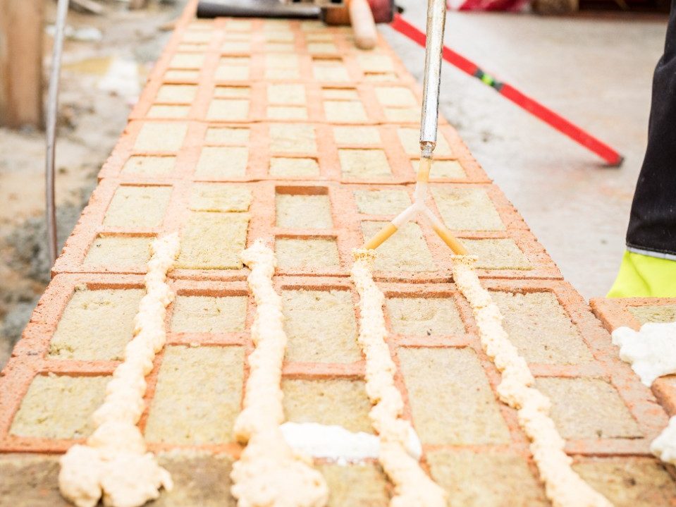 construction site shooting how to built with porotherm w.i; Baustellenshooting Bauen mit W.i