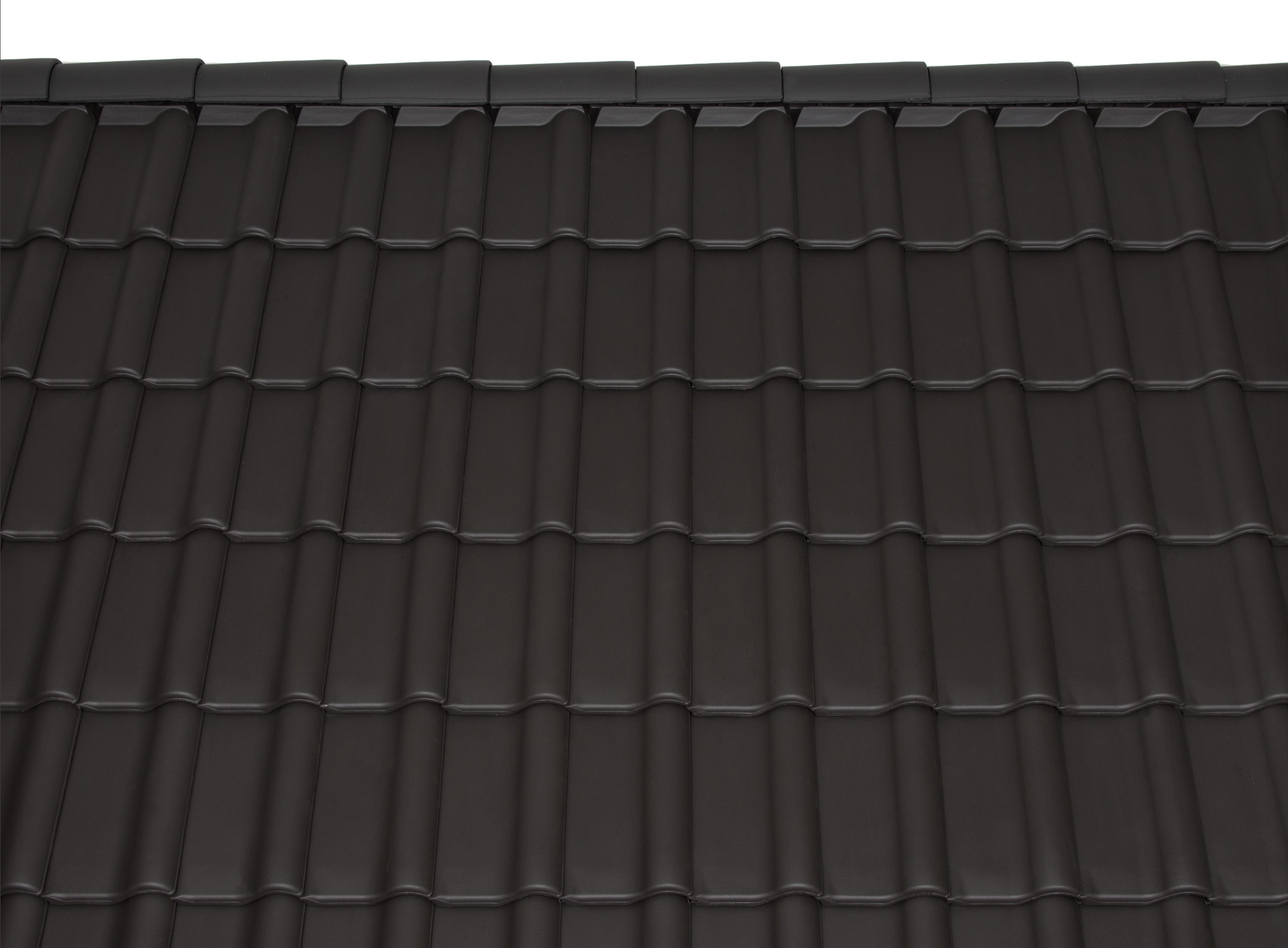 Flachdachziegel A11 Engobe anthrazit/schwarz