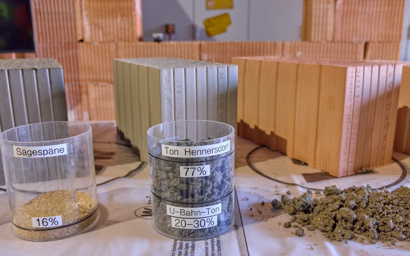 Rohstoff-Aufstellung Wiener Ton