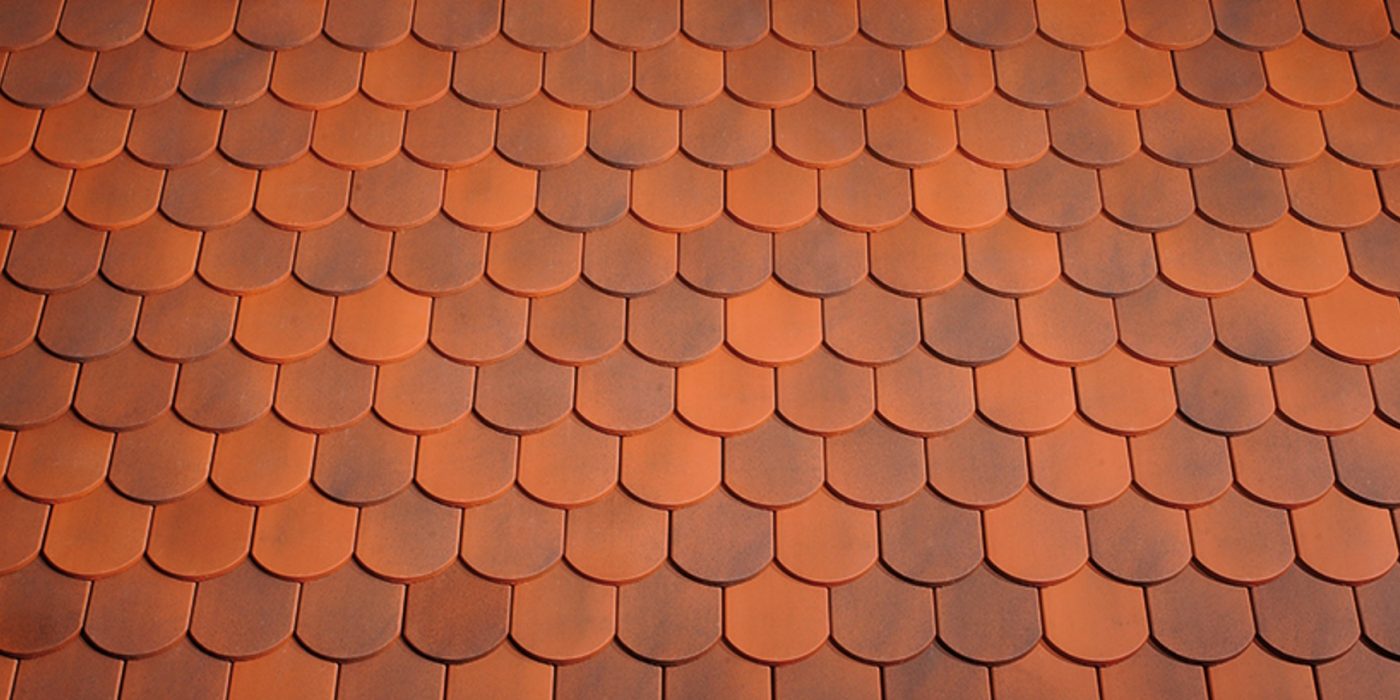 Surface image Tondach rooftile Biber engobe antique, Flächenbild Tondach Biber Engobe Antik
