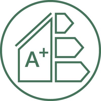 Wall cluster icon for Energy plus products, energy efficient, premium products