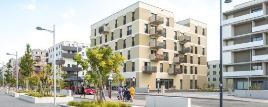 Residential building with Residential building with Porotherm 50 W.i in Vienna, balcony,  residential, Objektbau, Großprojekt, 50 W.i in Vienna, residential, Wohnanlage, Objektbau, Großprojekt