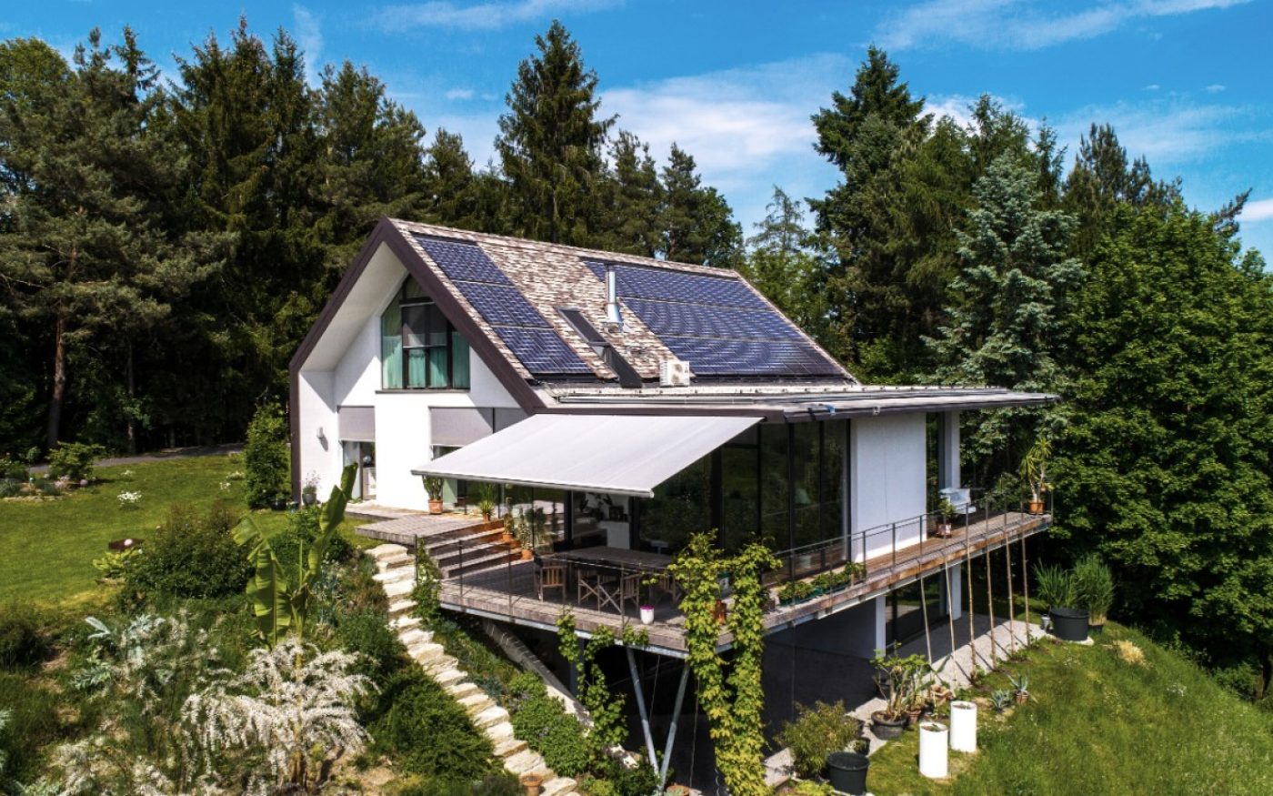 single family house in graz with tondach roof tiles vintage