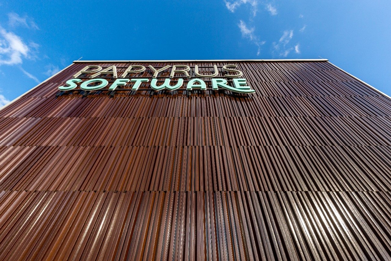 office building isis papyrus with argeton facade; Bürogebäude Isis Papyrus mit Argeton Fassade 