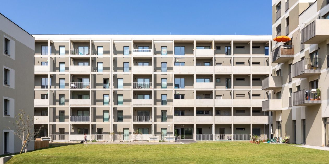 Residential building with Residential building with Porotherm 50 W.i in Vienna, balcony,  residential, Objektbau, Großprojekt, 50 W.i in Vienna, residential, Wohnanlage, Objektbau, Großprojekt