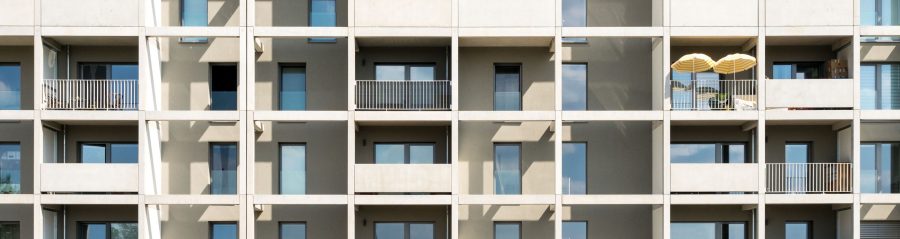 Residential building with Residential building with Porotherm 50 W.i in Vienna, balcony,  residential, Objektbau, Großprojekt, 50 W.i in Vienna, residential, balcony, Wohnanlage, Objektbau, Großprojekt, Balkon