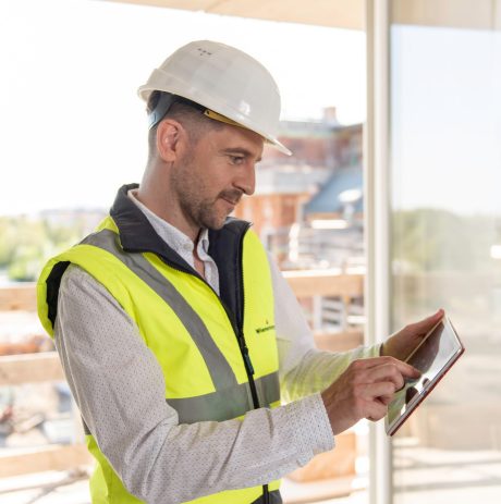 Vertriebsapp auf der Baustelle