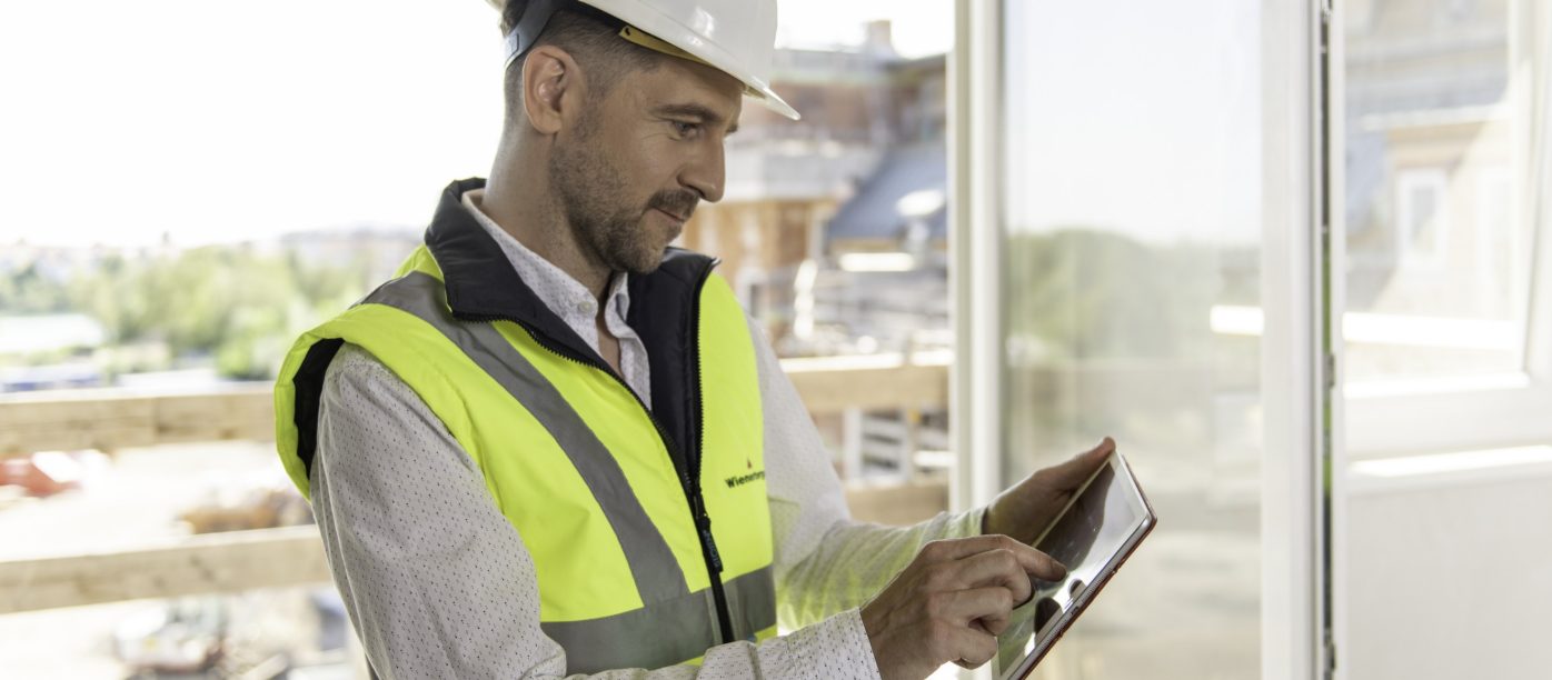 Der Wienerberger-Produktfinder im Einsatz auf der Baustelle