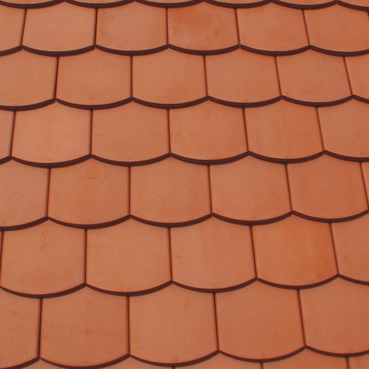 Texture Biber Segmentschnitt natural red, Tondach Flächenbild Biber Segmentschnitt naturrot 