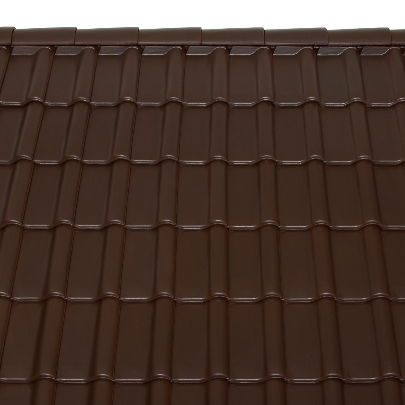 Surface image Tondach rooftile Flachdachziegel A11 engobe dark brown, Flächenbild Tondach Flachdachziegel A11 Engobe Dunkelbraun