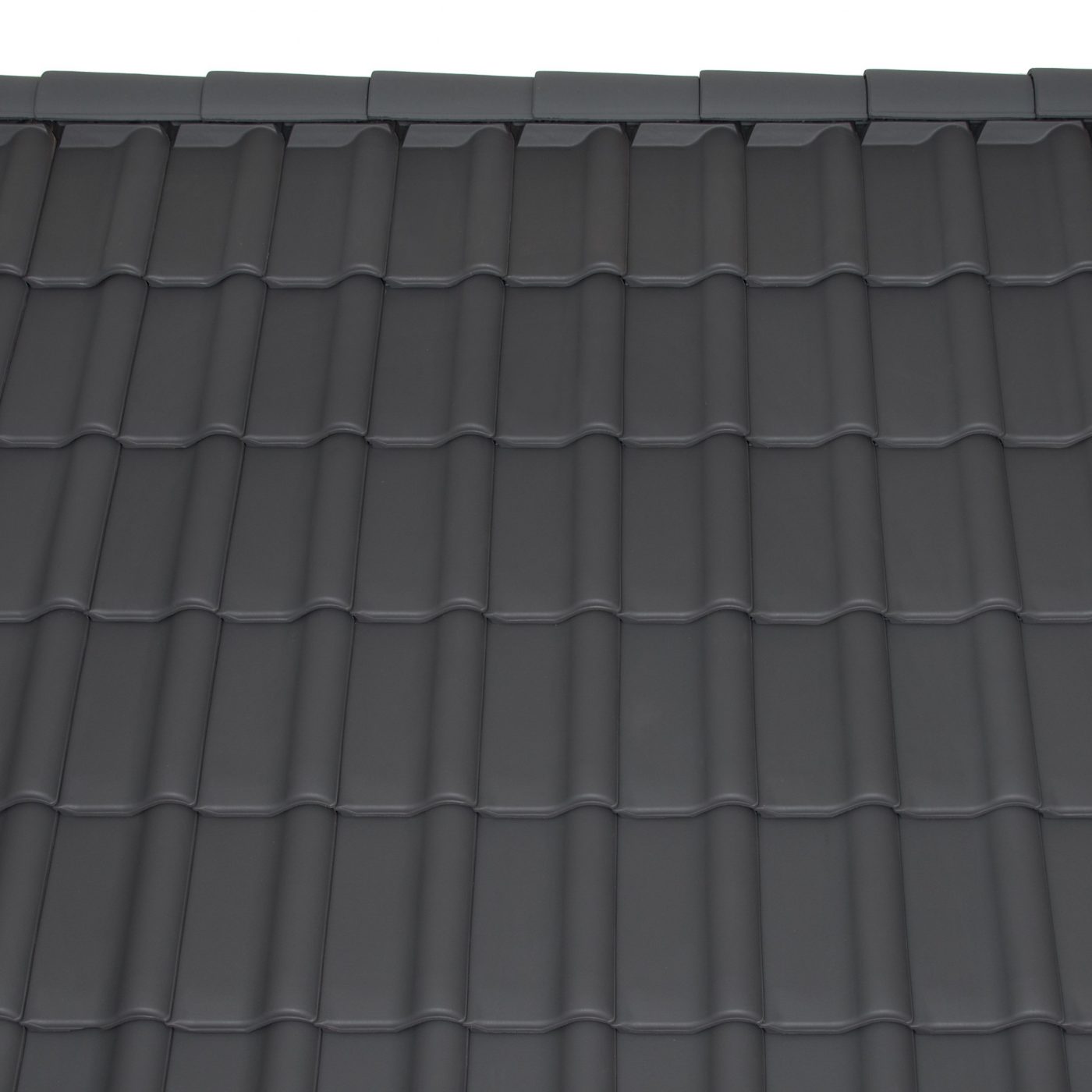 Surface image Tondach rooftile Flachdachziegel A11 engobe basalt, Flächenbild Tondach Flachdachziegel A11 Engobe Basalt