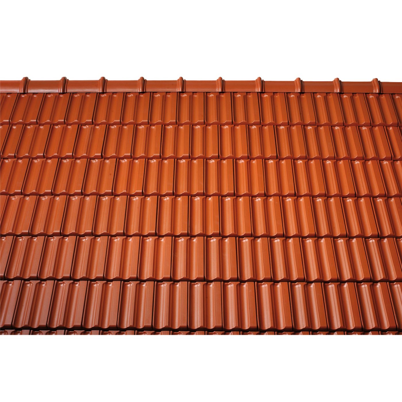 Surface image Tondach rooftile Fidelio engobe red, Flächenbild Tondach Fidelio Engobe Rot