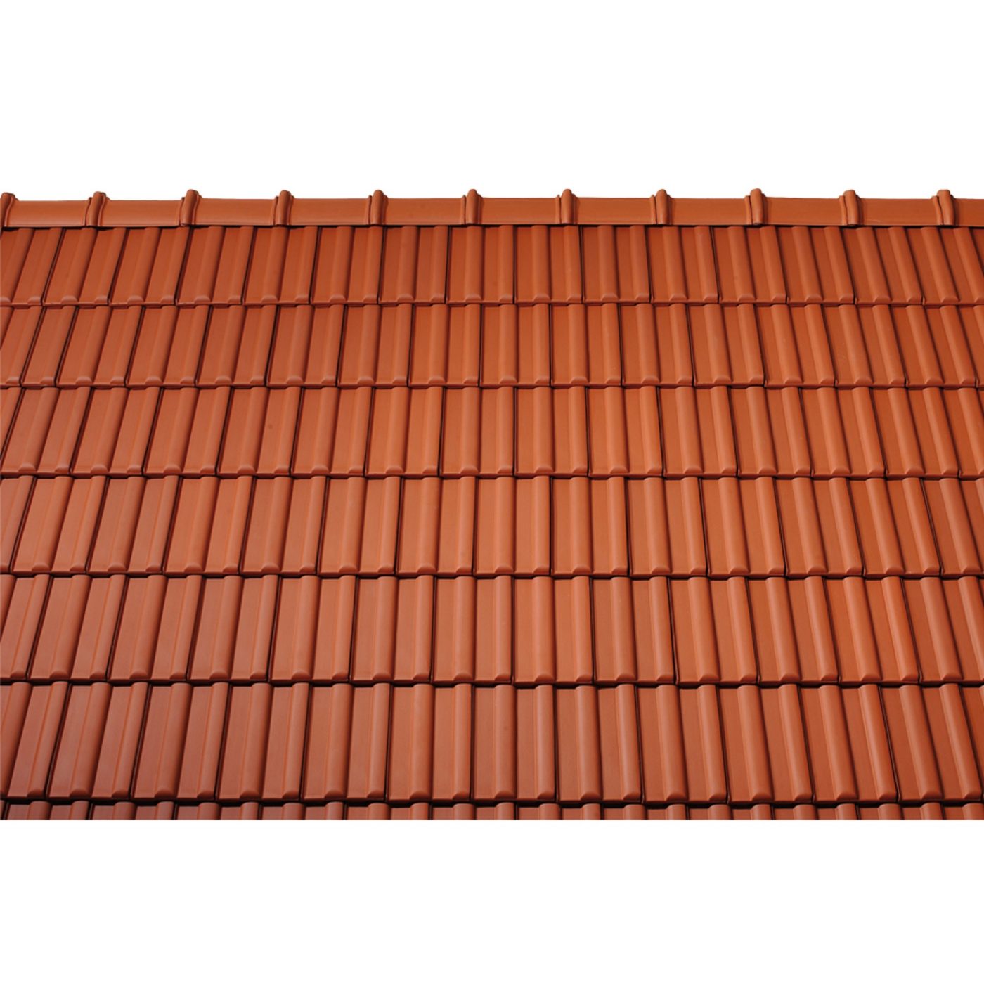 Surface image Tondach rooftile Wiener Norma natural red, Flächenbild Tondach Wiener Norma Naturrot