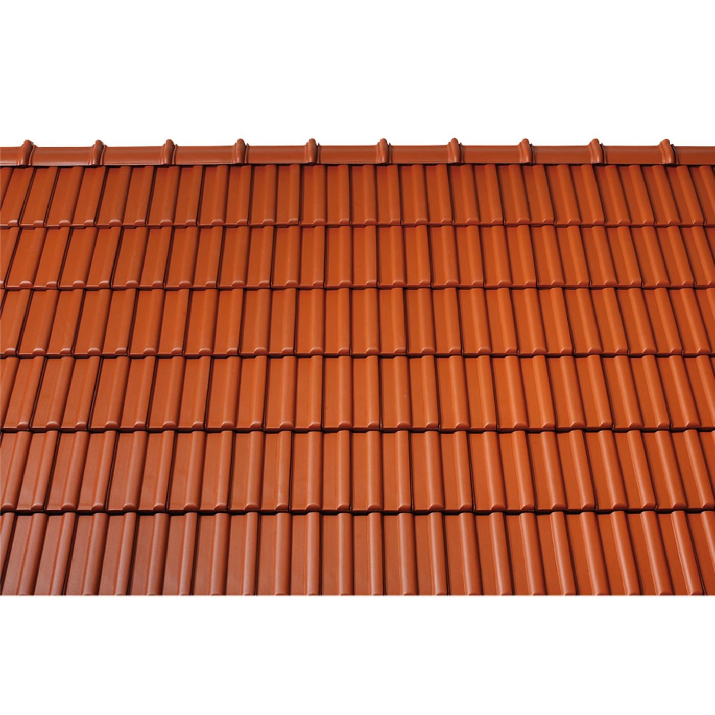 Surface image Tondach rooftile Wiener Norma engobe red, Flächenbild Tondach Wiener Norma Engobe Rot
