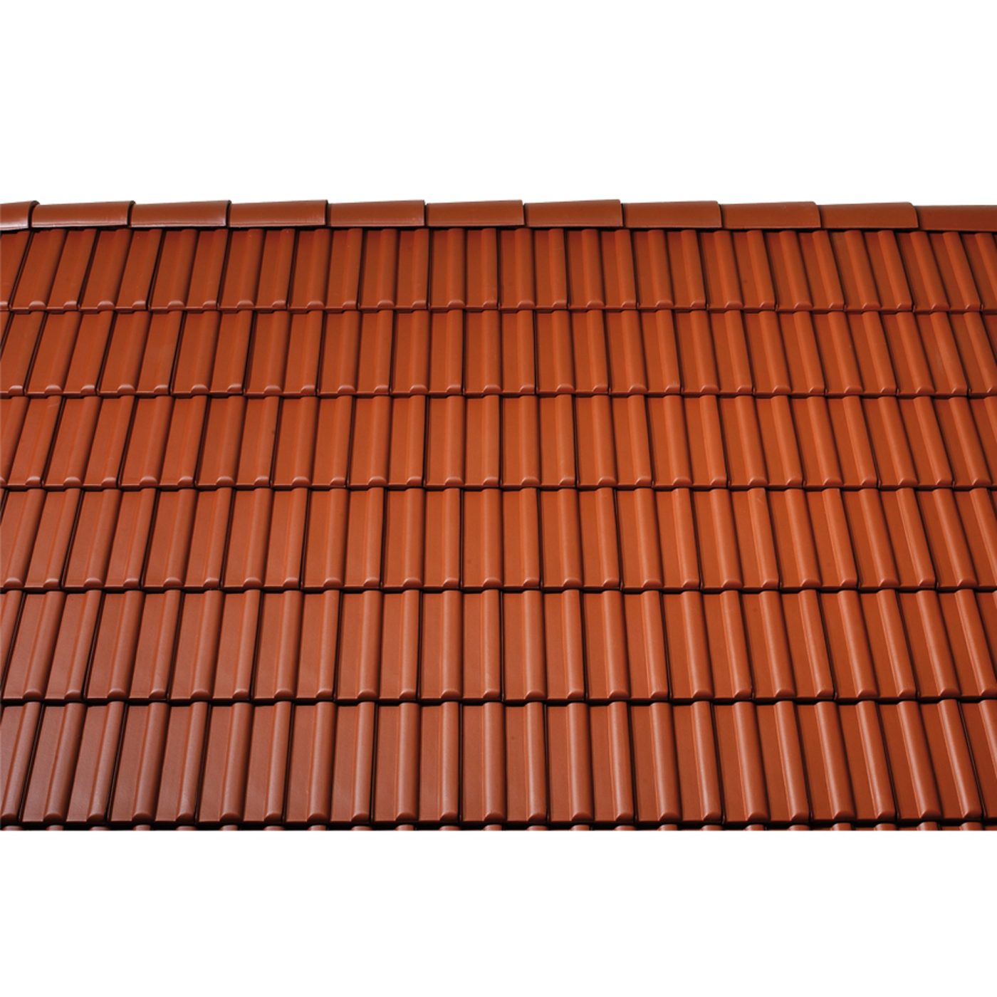 Surface image Tondach rooftile Wiener Norma engobe copper brown, Flächenbild Tondach Wiener Norma Engobe Kupferbraun