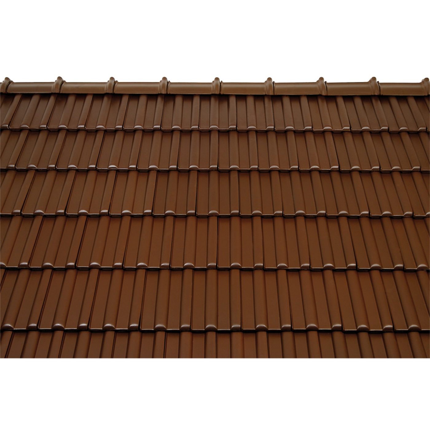 Surface image Tondach rooftile Wiener Norma engobe dark brown, Flächenbild Tondach Wiener Norma Engobe Dunkelbraun