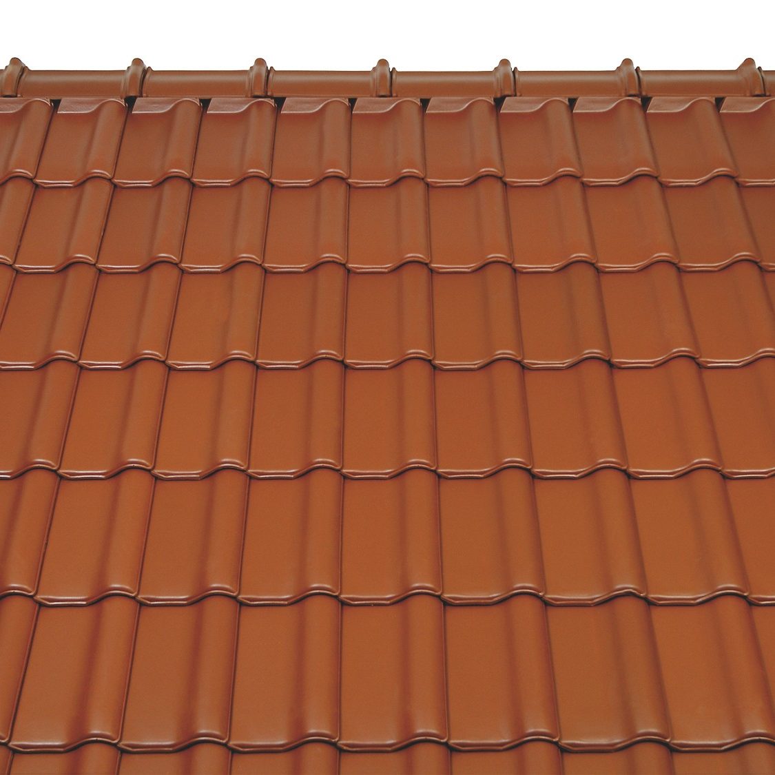 Surface image Tondach rooftile Sulm Verschiebeziegel engobe copper brown, Flächenbild Tondach Sulm Verschiebeziegel Engobe Kupferbraun