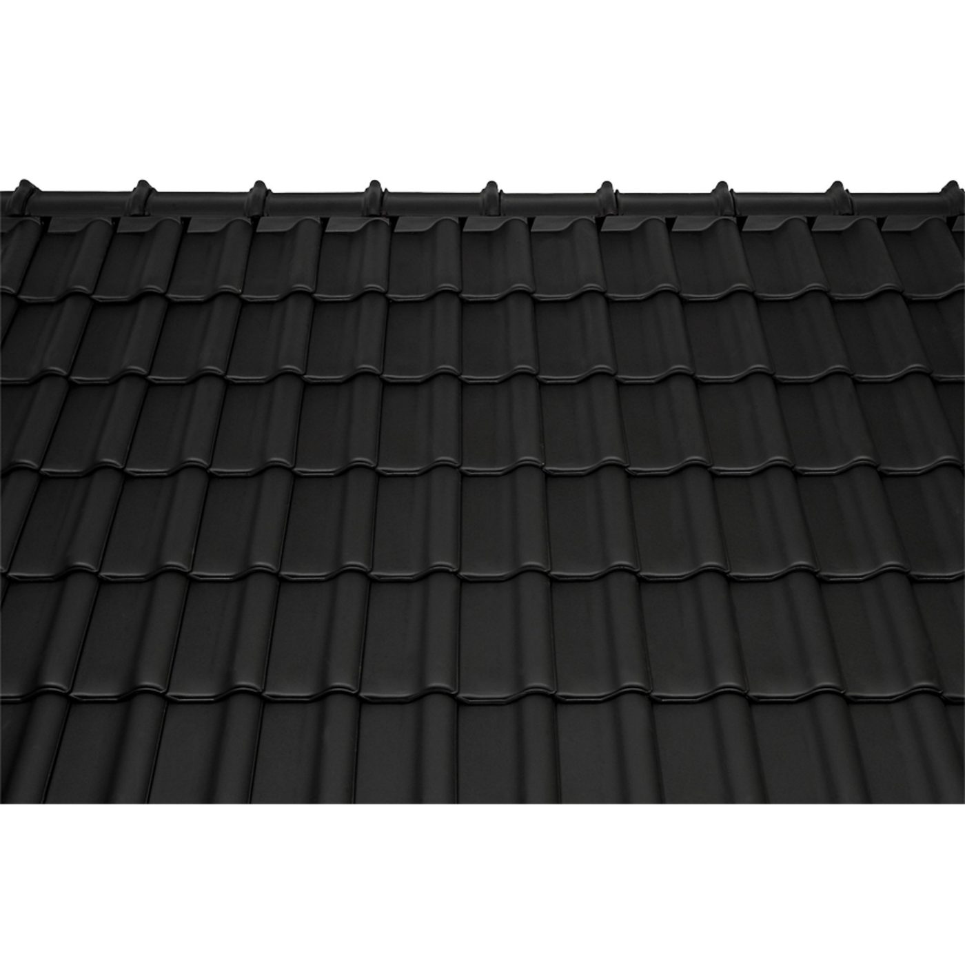Surface image Tondach rooftile Sulm Verschiebeziegel engobe anthracite black, Flächenbild Tondach Sulm Verschiebeziegel Engobe Anthrazit Schwarz