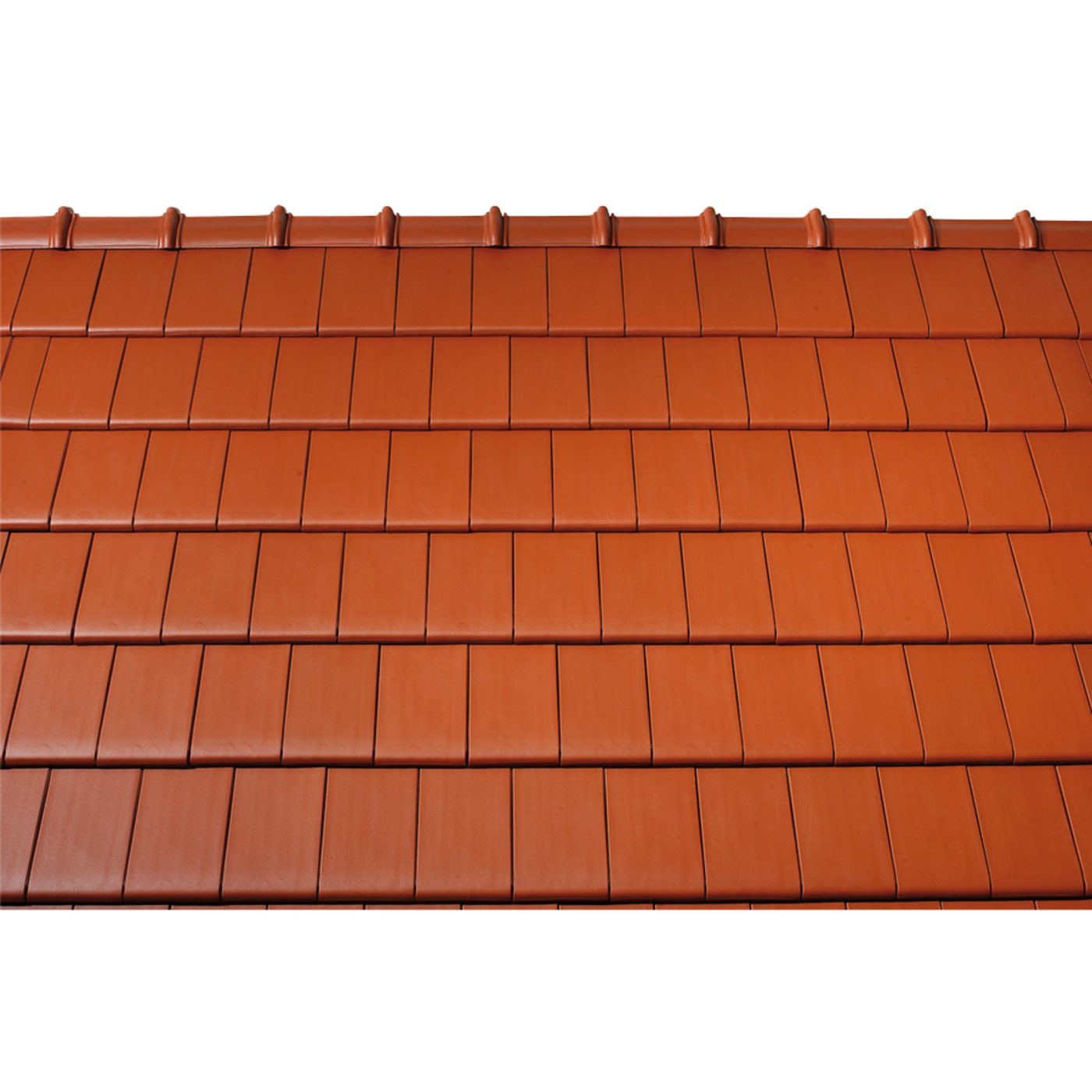 Surface image Tondach rooftile figaro deluxe engobe red, Flächenbild Tondach Figaro Deluxe Engobe rot