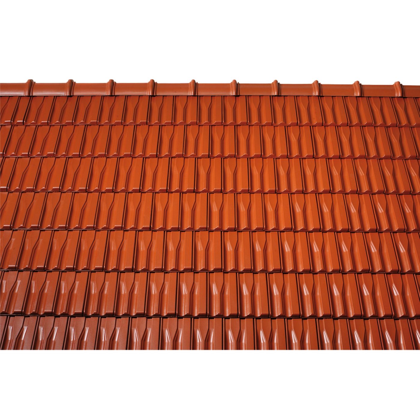 Surface image Tondach rooftile Landdach Verschiebeziegel engobe red, Flächenbild Tondach Landdach Verschiebeziegel Engobe Rot