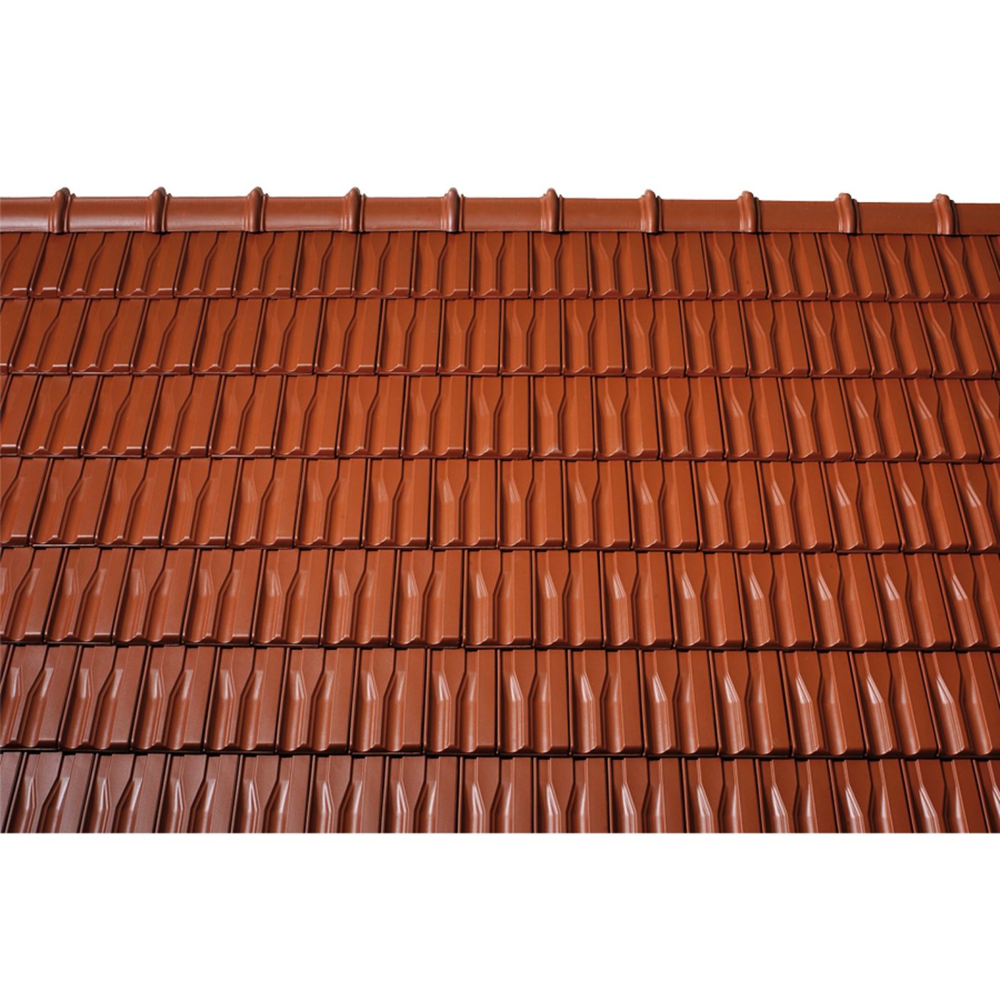 Surface image Tondach rooftile Landdach Verschiebeziegel engobe copper brown, Flächenbild Tondach Landdach Verschiebeziegel Engobe Kupferbraun