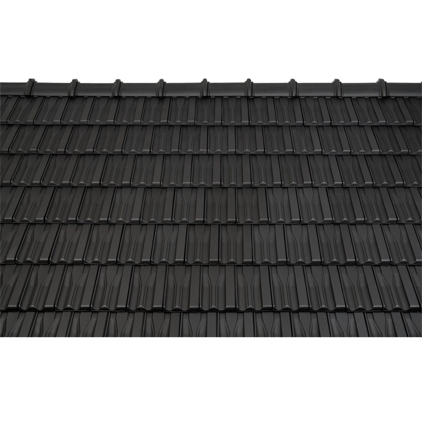 Surface image Tondach rooftile Landdach Verschiebeziegel engobe anthracite black, Flächenbild Tondach Landdach Verschiebeziegel Engobe Anthrazit Schwarz