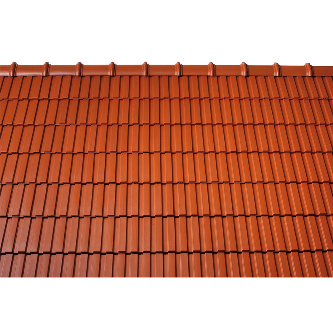 Surface image Tondach rooftile Strangfalz gepresst engobe red, Flächenbild Tondach Strangfalz gepresst Engobe Rot