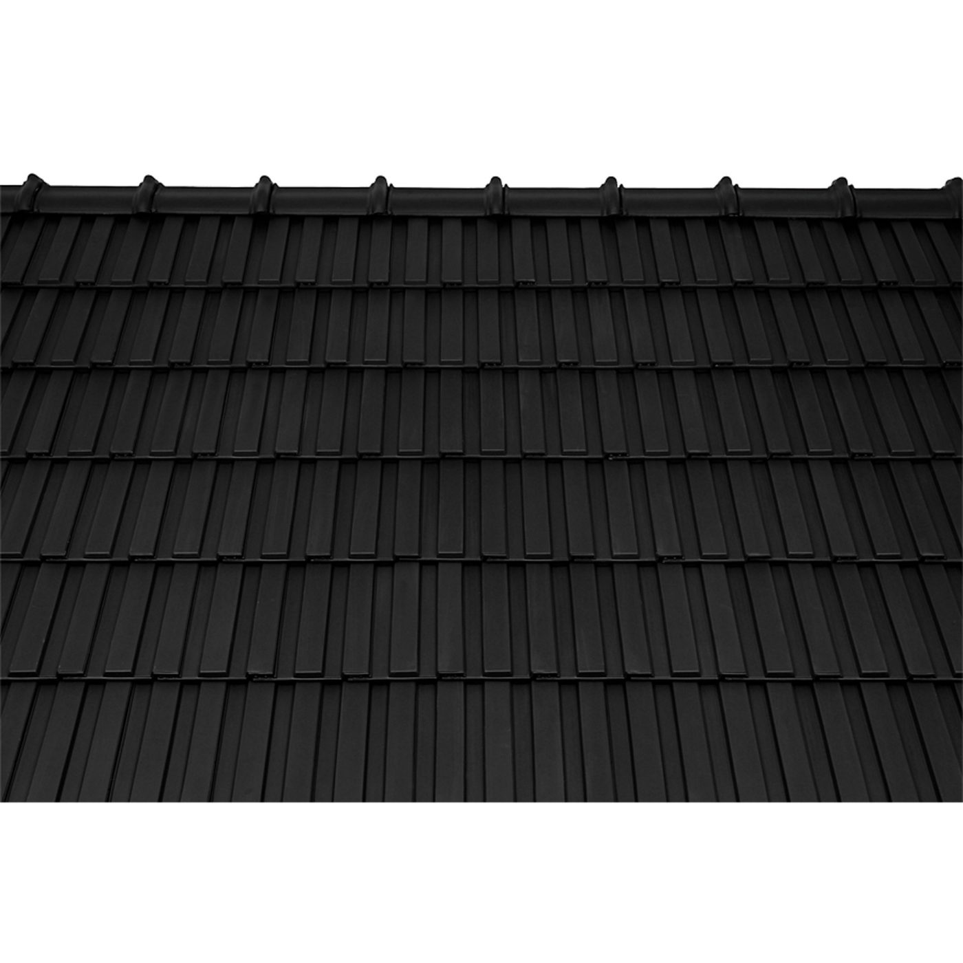 Surface image Tondach rooftile Strangfalz gepresst engobe anthracite black, Flächenbild Tondach Strangfalz gepresst Engobe Anthrazit Schwarz
