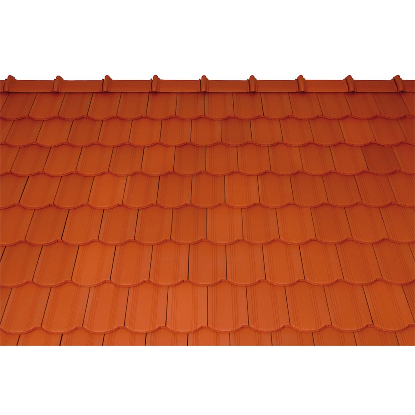 Surface image Tondach rooftile Biberfalz natural red, Flächenbild Tondach Biberfalz Naturrot