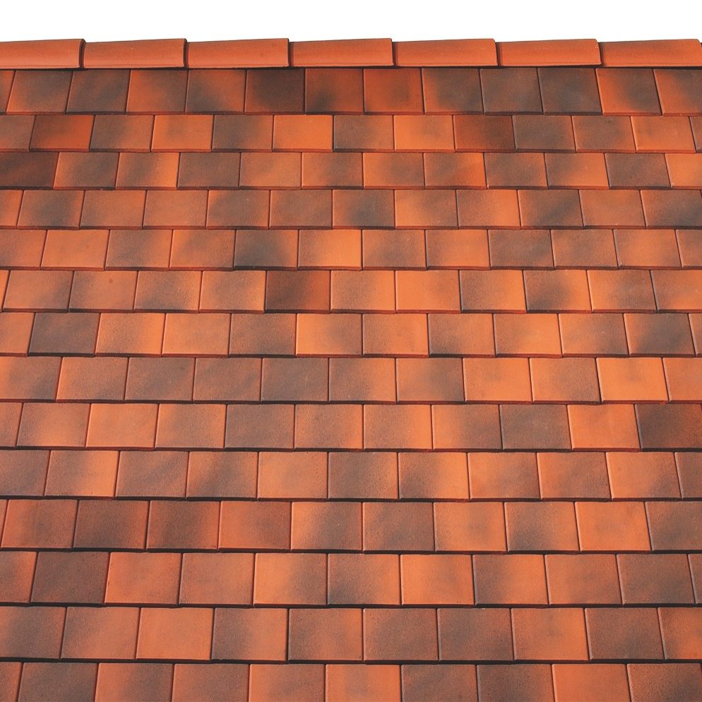 Surface image Tondach rooftile Tasche engobe antique, Flächenbild Tondach Tasche Engobe Antik